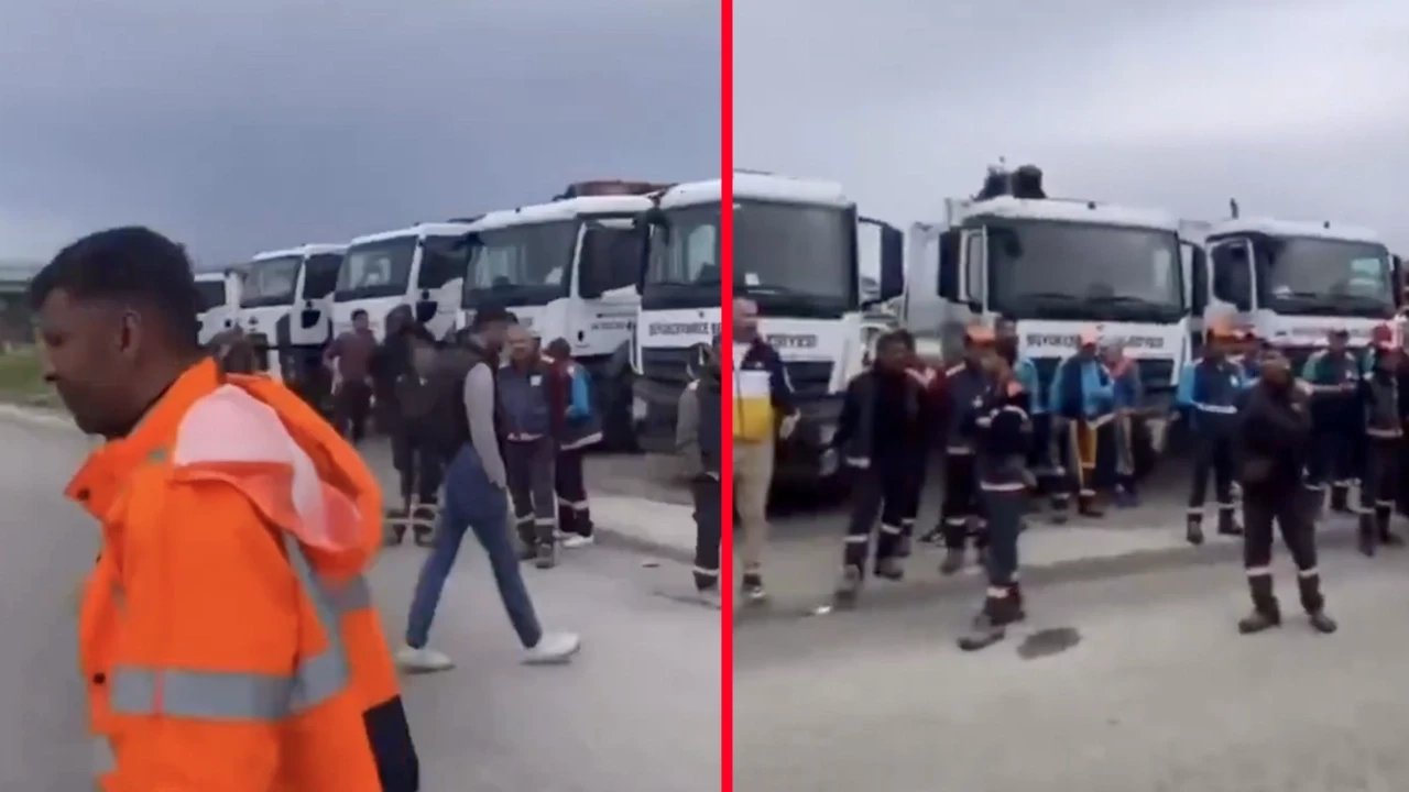 Büyükçekmece’de belediye işçilerinden eylem!